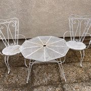 vintage metal garden furniture tête-à-tête
