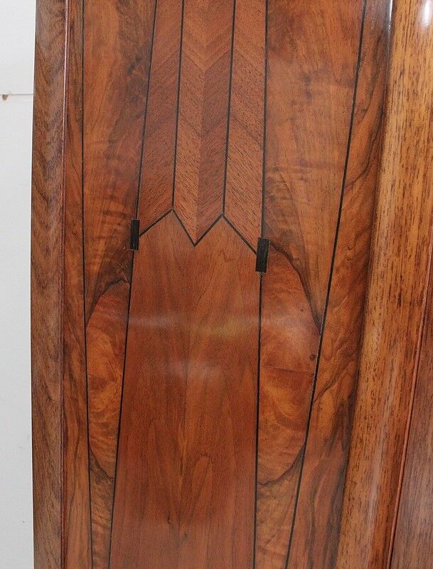 Wardrobe, walnut and mahogany, art deco - 1930 / 1940
