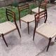 Chaises no78 palissandre/ corde Niels Otto Moller