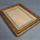 Old frame Art Deco gilded stucco wood 22.5x17.5 cm, foliage 14.9x19.9 cm SB