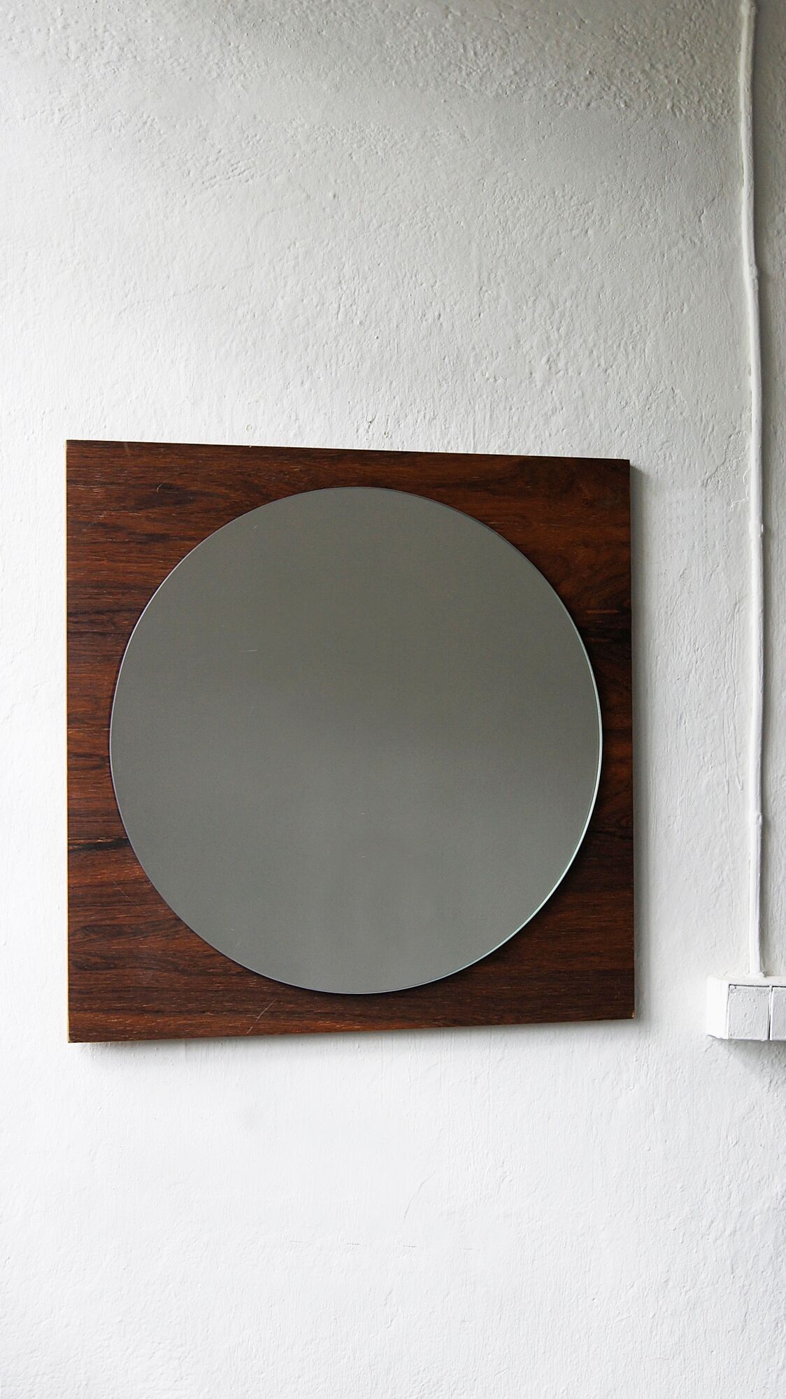 Rosewood veneer wall mirror