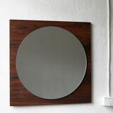 Rosewood veneer wall mirror