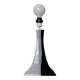 Black and White Ceramic Lamp - Handmade in Italy, Memphis Style Modern Bedside Light