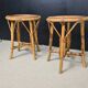 Pair of rattan stools 1960's