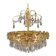 Brass chandelier, Danish design, 1970s, production: Denmark