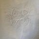 White cotton pillowcase with CS monogram