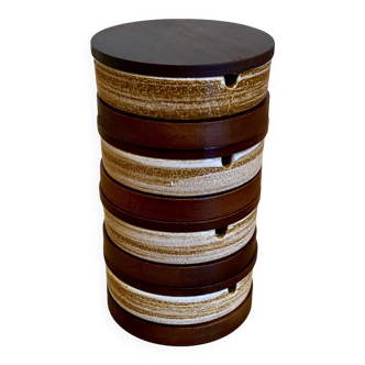 Set of four ashtrays entirely handmade.