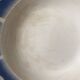 Vintage hollow dish in royal blue arabesque earthenware