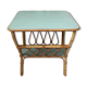 Bedside or rattan magazines rack in mint color