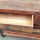 Console 2 drawers in old wood