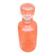 Cylindrical bottle "lever" transparent glass 1970