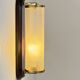 Vintage wall light in wood, glass and brass, France, 1980.