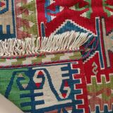 Turkish Kilim carpet , woven by hand in pure wool, 200x125cm