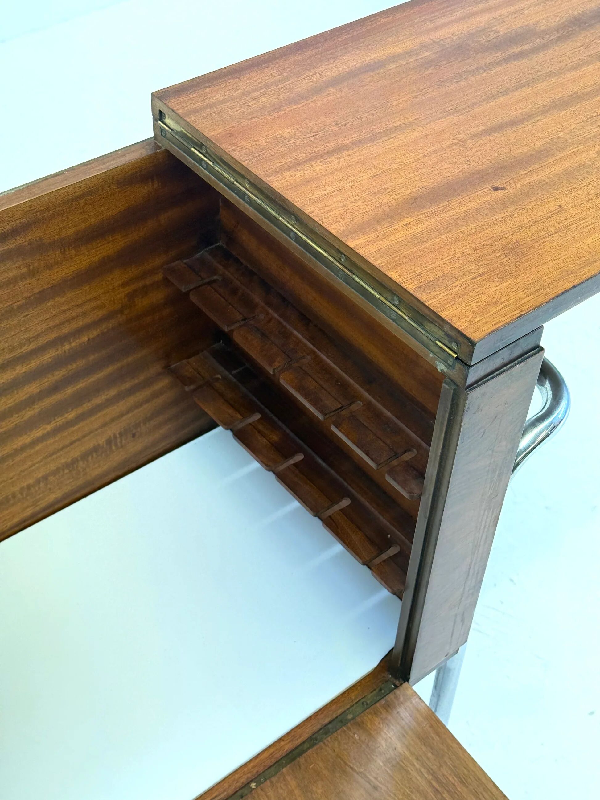 Italian walnut bar cabinet by Cova Milano