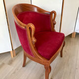 Empire-style armchair with swan necks