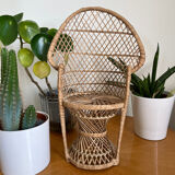 Emmanuelle vintage rattan plant holder