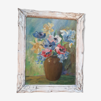 Peinture bouquet de fleurs vintage