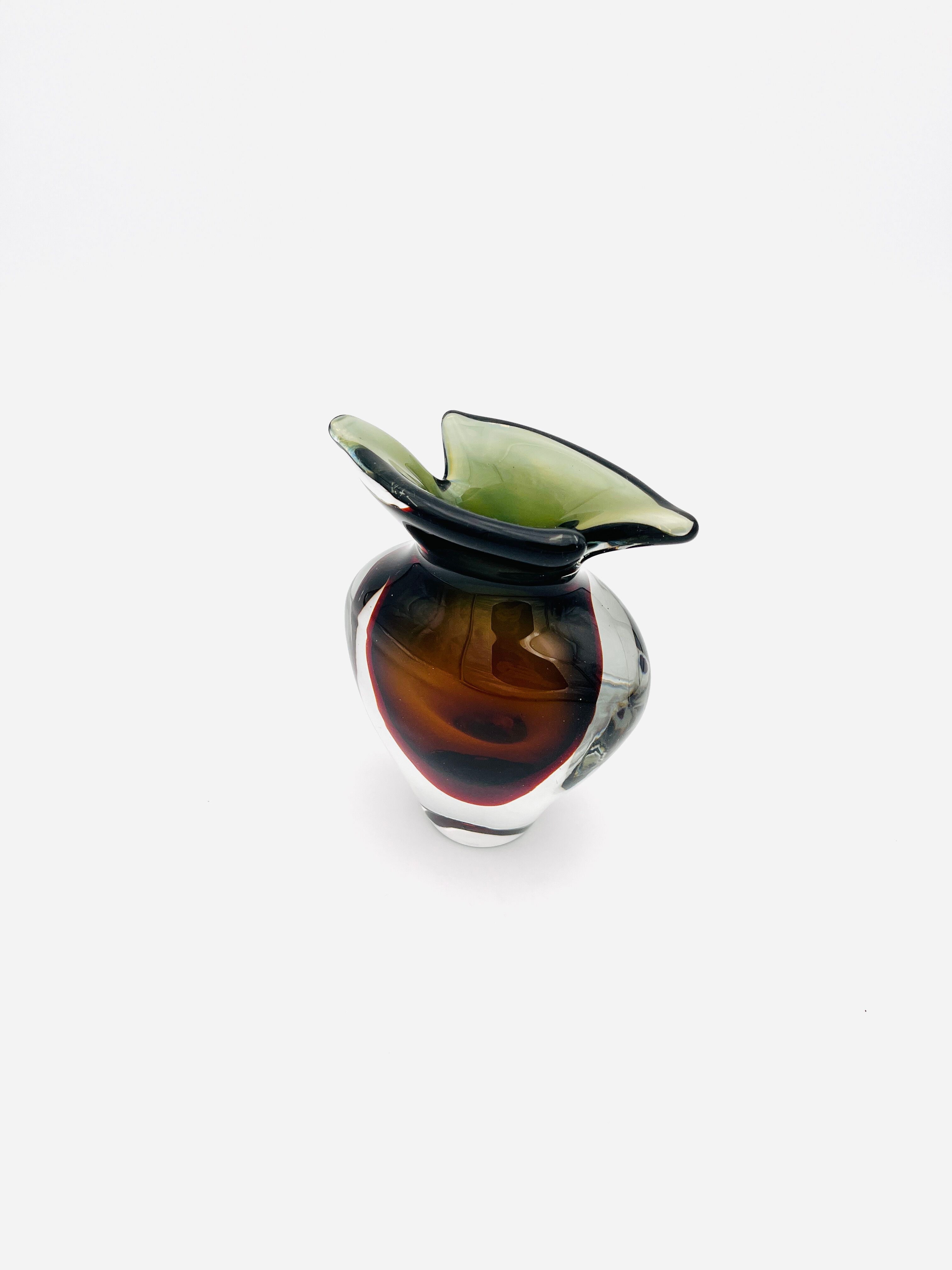 Murano Sommerso vase by Flavio Poli for Seguso 1960