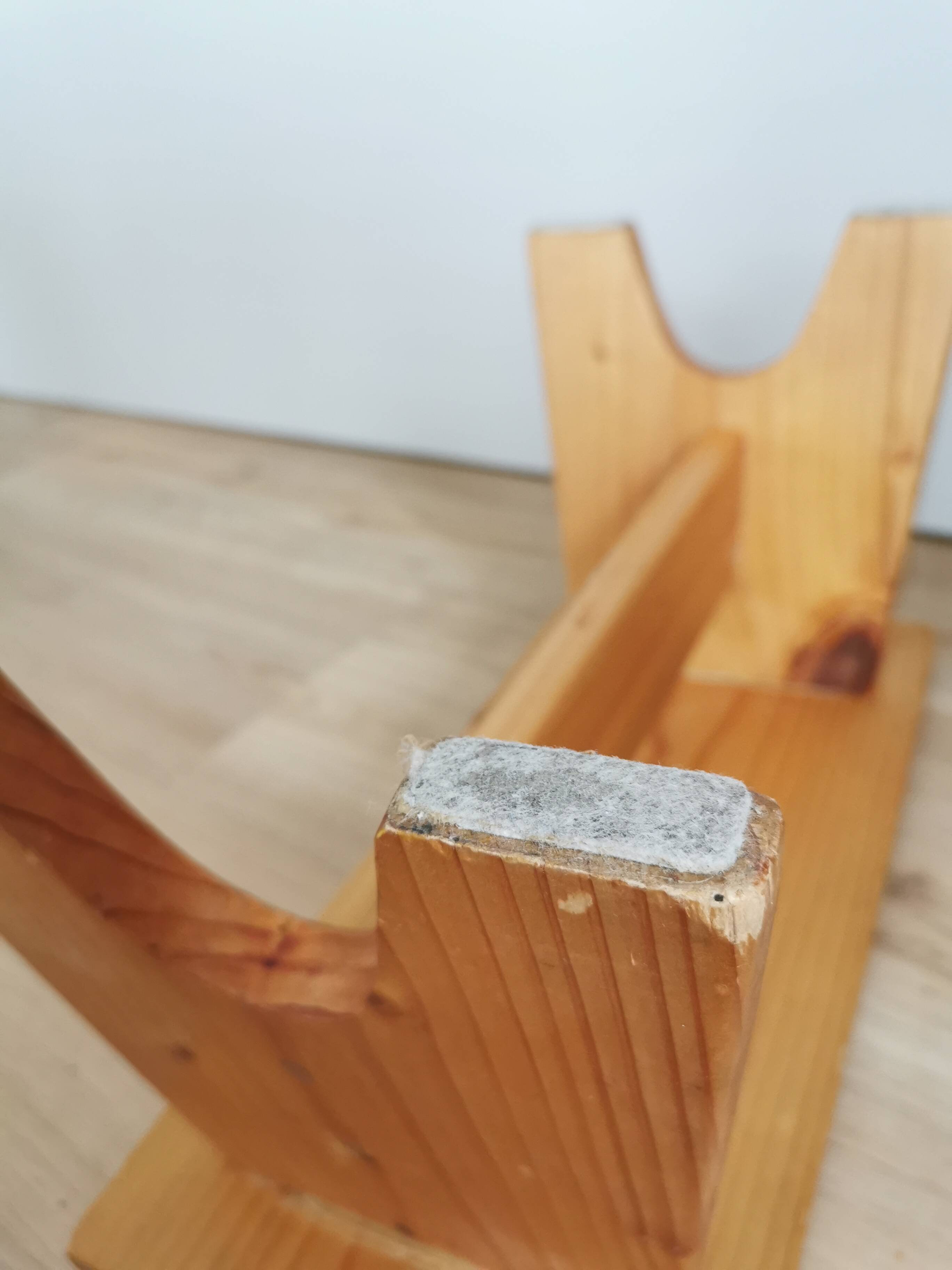 Vintage Hand-Painted Wooden Footstool: Yugoslavian Folk Art Decor