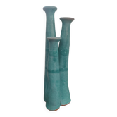 "Organ" triple soliflore vase in artisanal ceramic