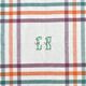 Antique hand-embroidered tablecloth with monogram EB - Cotton - 150x150 cm