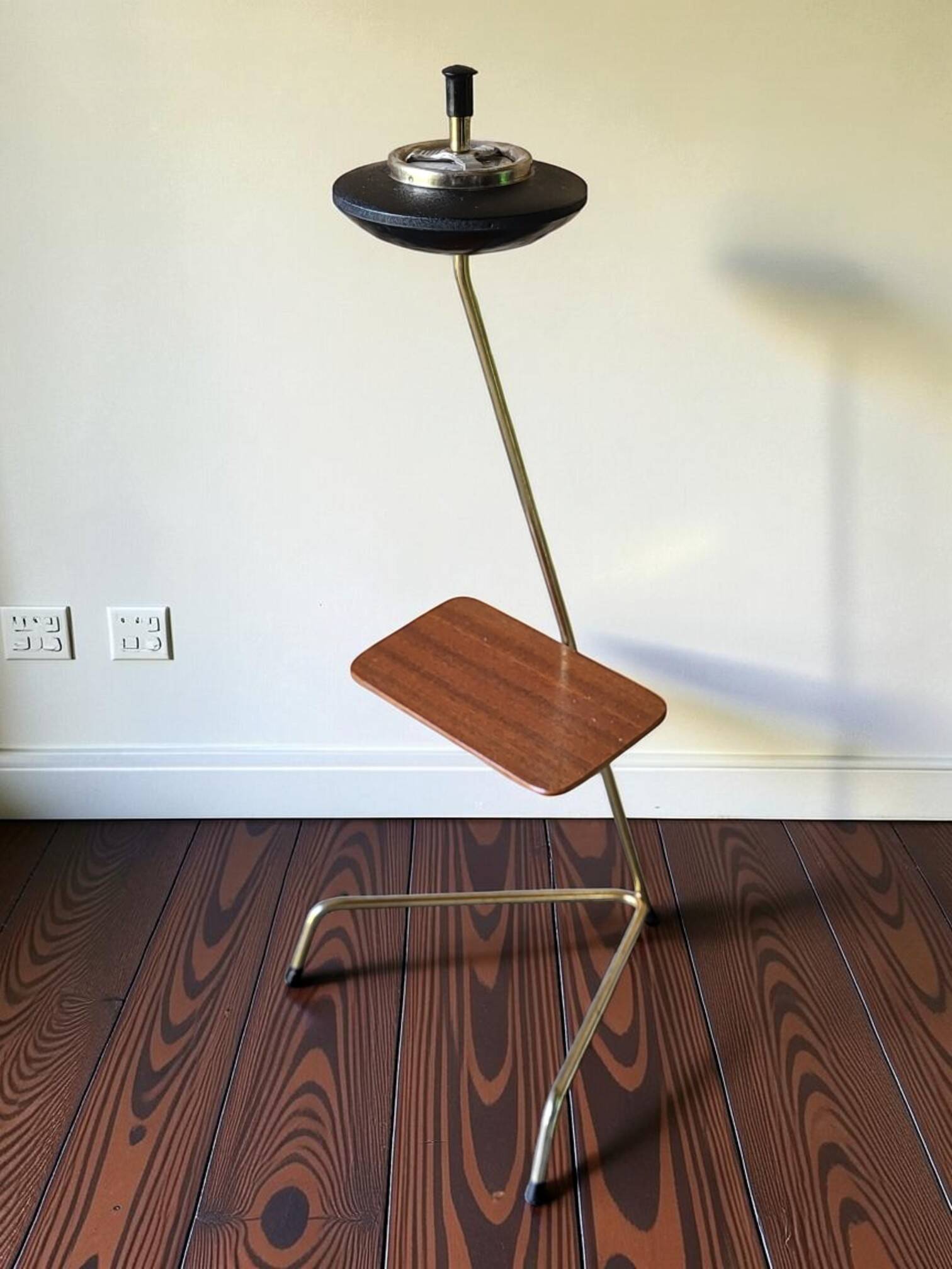 Floor-standing ashtray with shelf 1970