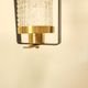 Vintage Pendant Lamp Maison Arlus in glass and brass year 70