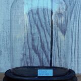 Antique wedding globe in oval glass 27 cm high