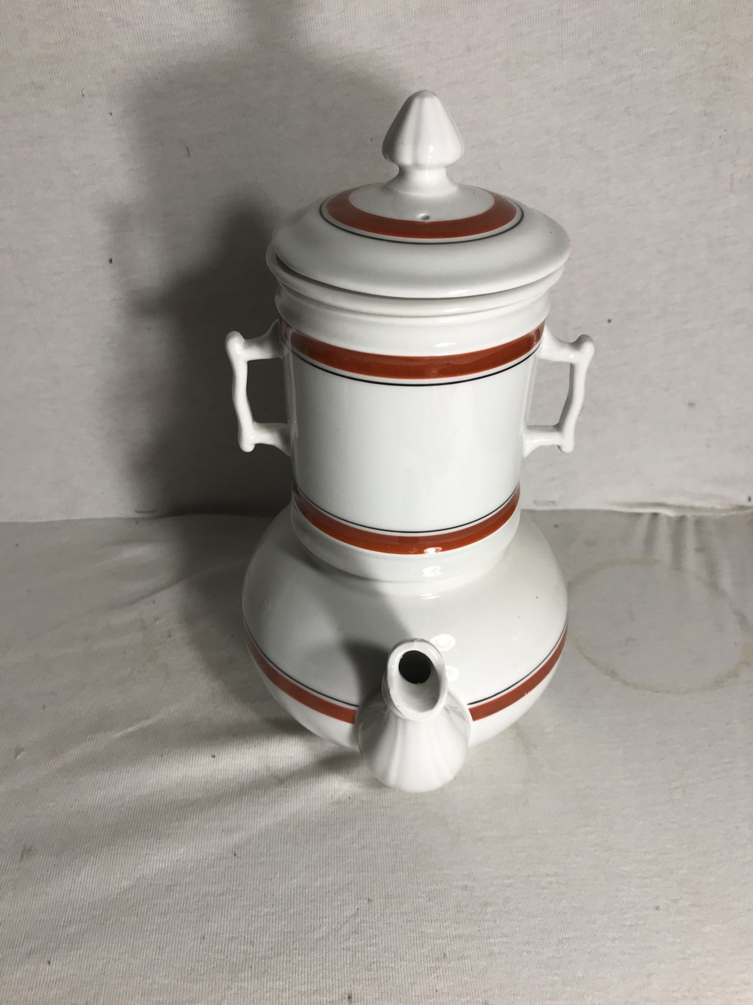 Théière Pillivuyt et 4 tasses céramique vintage