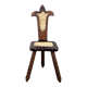 Spanish tripod stool | Cow hide