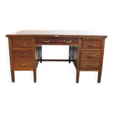 Double mahogany desk, Louis XV style, early 20th century.
