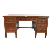 Double mahogany desk, Louis XV style, early 20th century.
