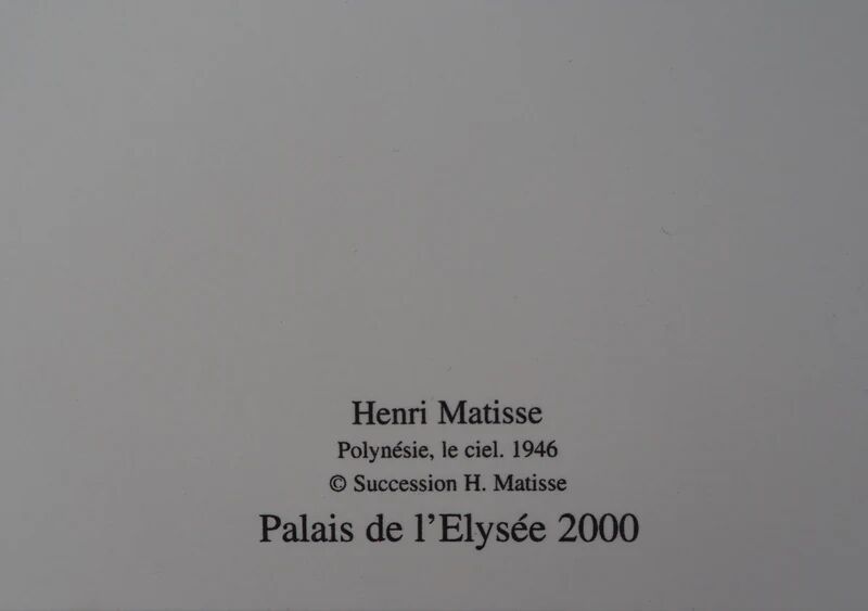 Henri Matisse: Doves in the Sky, signed silkscreen.