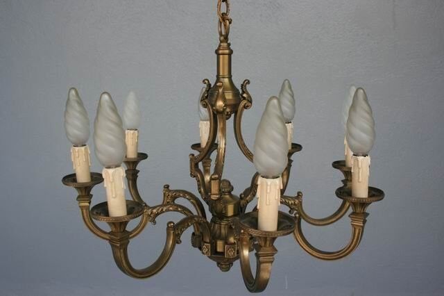 Chandelier bronze 8 branches