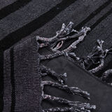 Gray & black oversize hemp rug 316x204cm