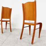 Set of 4 wood dining chairs by Philippe Starck 1989