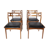 A set of four dining room chairs of teak of danish design, 1960s