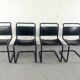 Série de 4 chaises dans le style  S33 de Mart Stam - 1960s