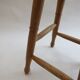 Pair of 1970s bespoke solid ash wooden stools