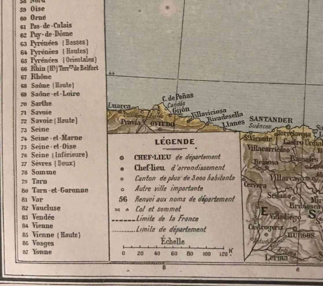 Carte de France vintage