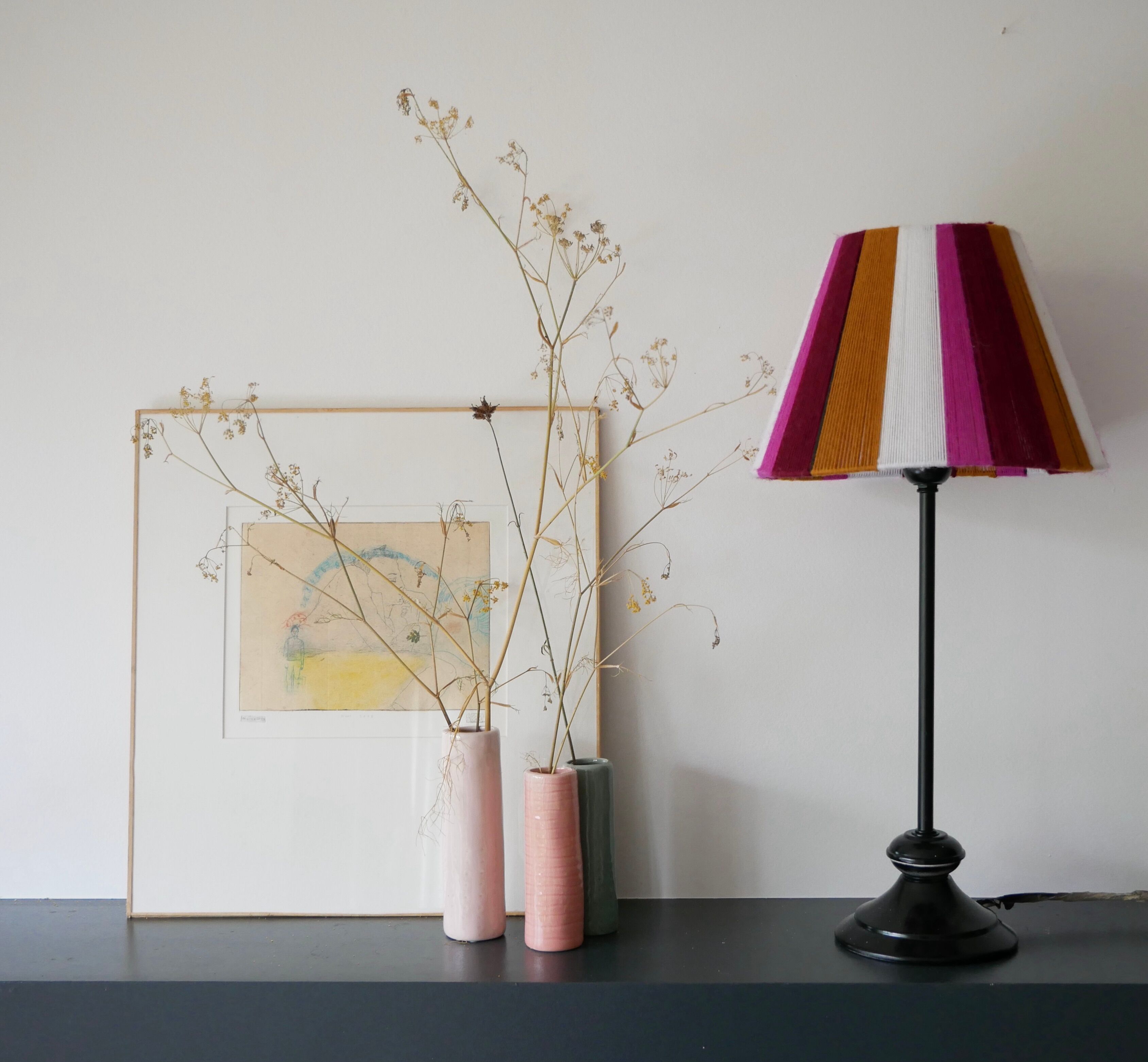 Lampshade model Irma - hand-woven lamps - Unique lampshade in woven yarn - woven suspension