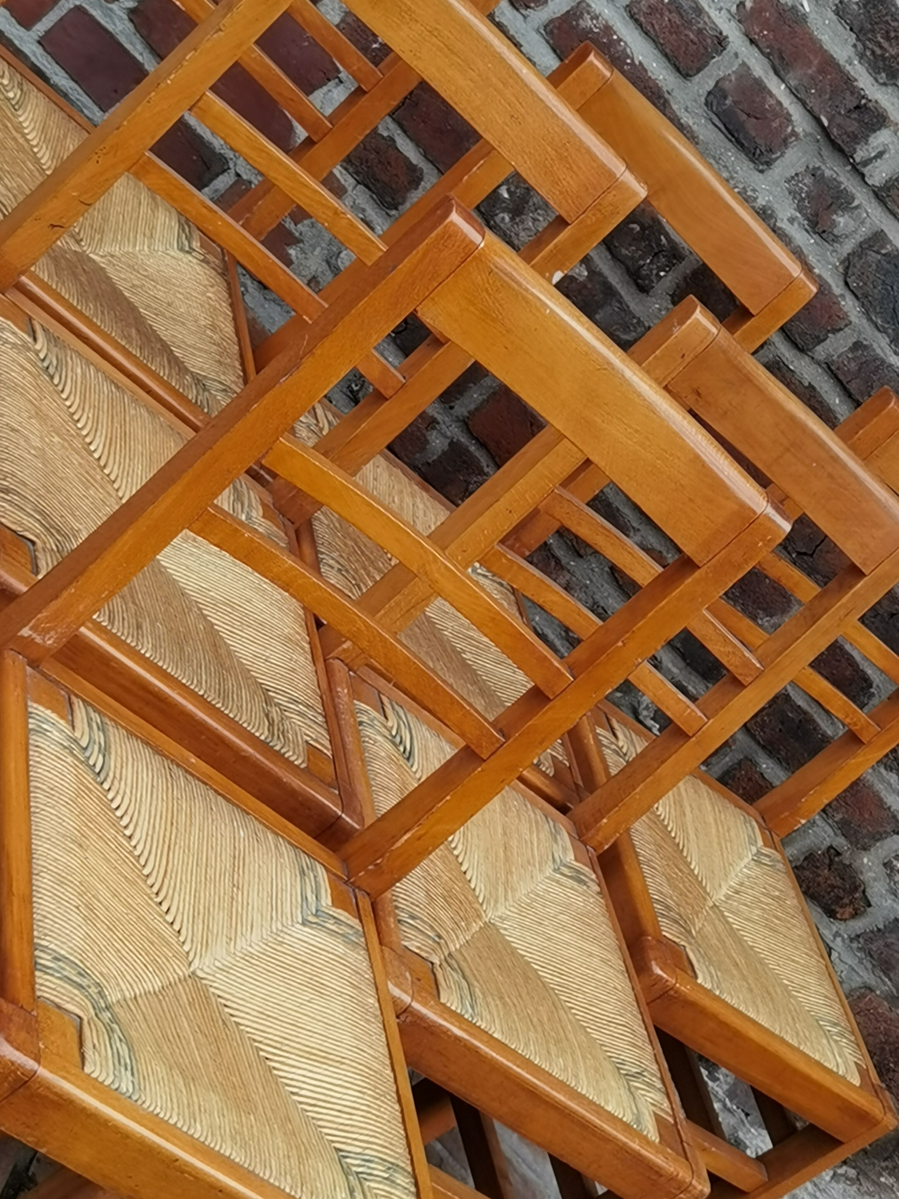 Lot of 6 chairs reconstruction Pierre Cruege