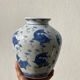 Vase chinois bleu et blanc poisson