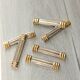 Vintage ribbed silver-plated knife rests Lancel Paris x 6