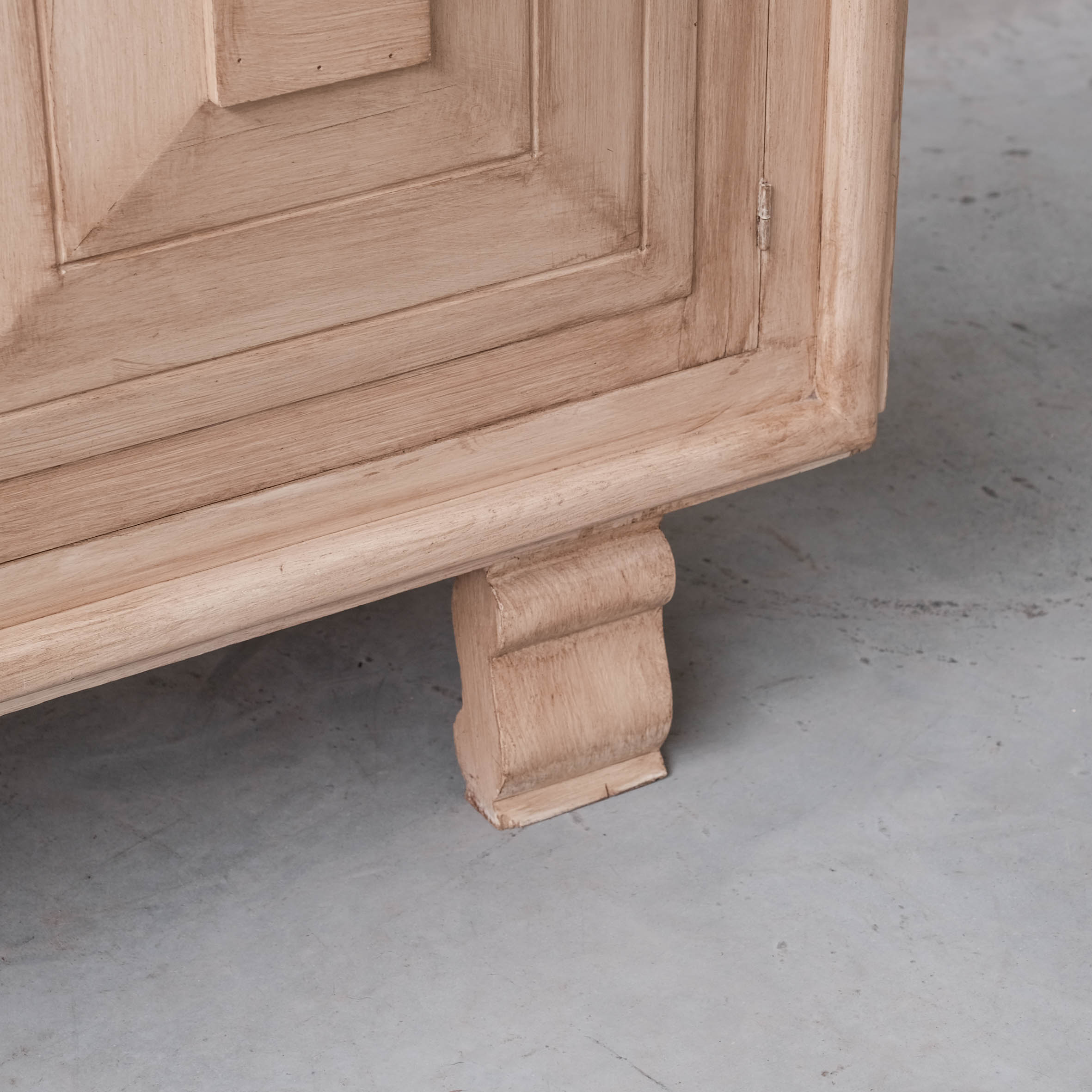 French wooden geometric mid-century sideboard