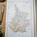 Map of the Hautes-Pyrénées, printed in 1889.