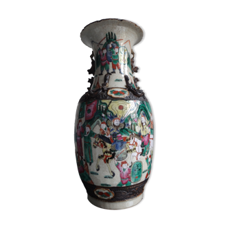 Vase Nankin Chine 45cm porcelaine XIX