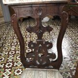 Chaise prie-dieu en palissandre ouvragé ancienne