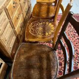 4 old bistro chairs
