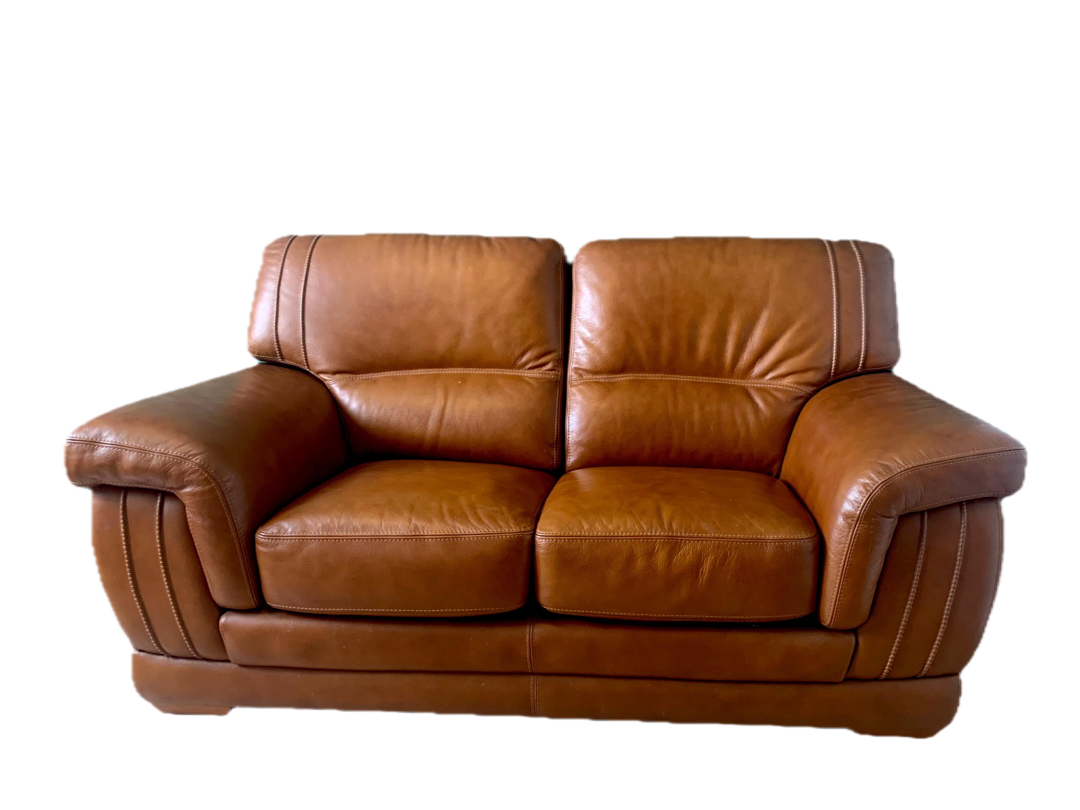 Two-seater leather sofa